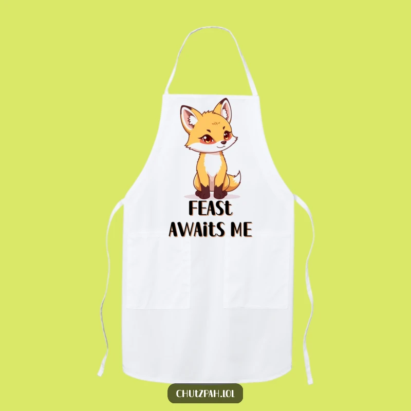 Funny Fox Cub Determination Apron - Playful Kitchen Wear, Perfect Humorous Gift