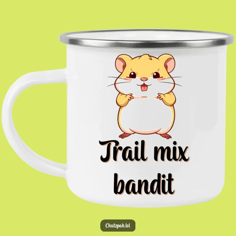 Funny Hamster Pose Camping Mug - Durable Tiny Animal Cup, Perfect Humorous Gift