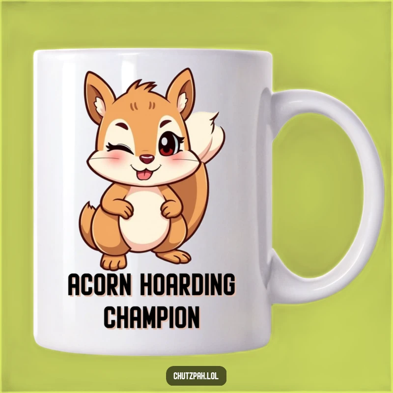 Funny Squirrel Ground Mug - Mischievous Wink Design, Perfect Humorous Gift