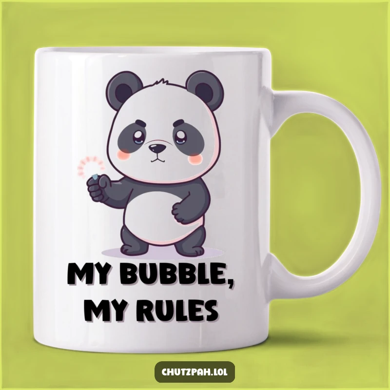 Funny Panda Force Field Mug - Adorable Cute Animal Design, Perfect Humorous Gift