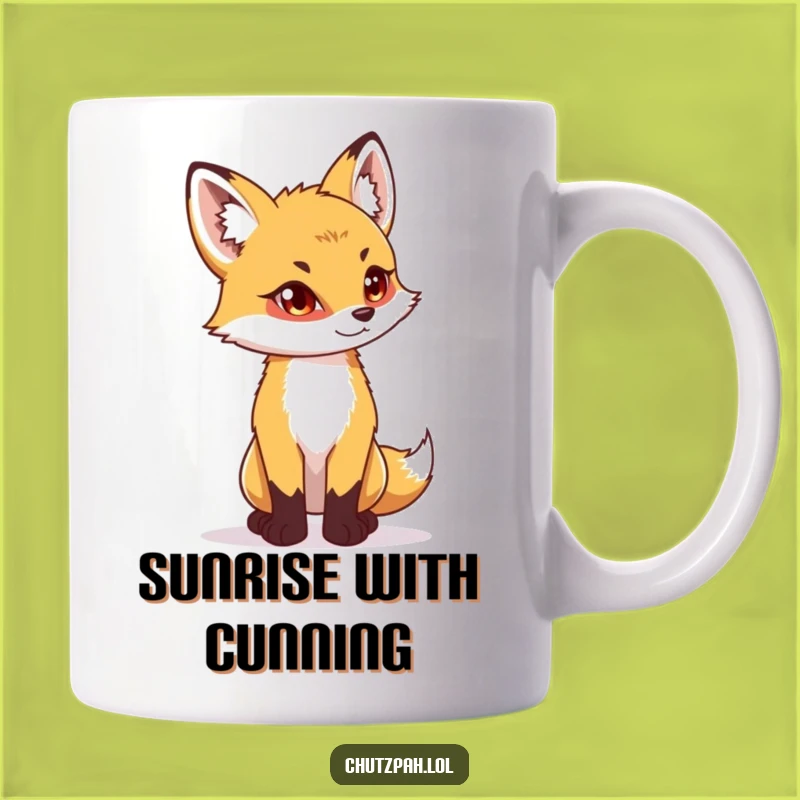 Funny Fox Cub Determination Mug - Playful Animal Design, Perfect Humorous Gift
