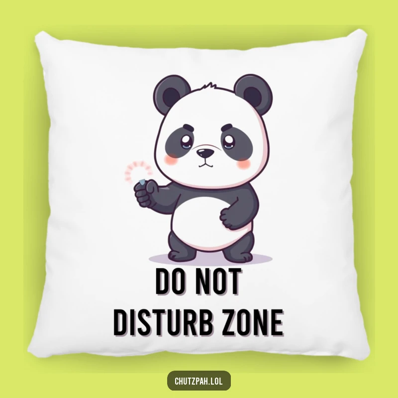 Funny Panda Force Field Pillow - Soft Cute Cushion, Perfect Humorous Gift