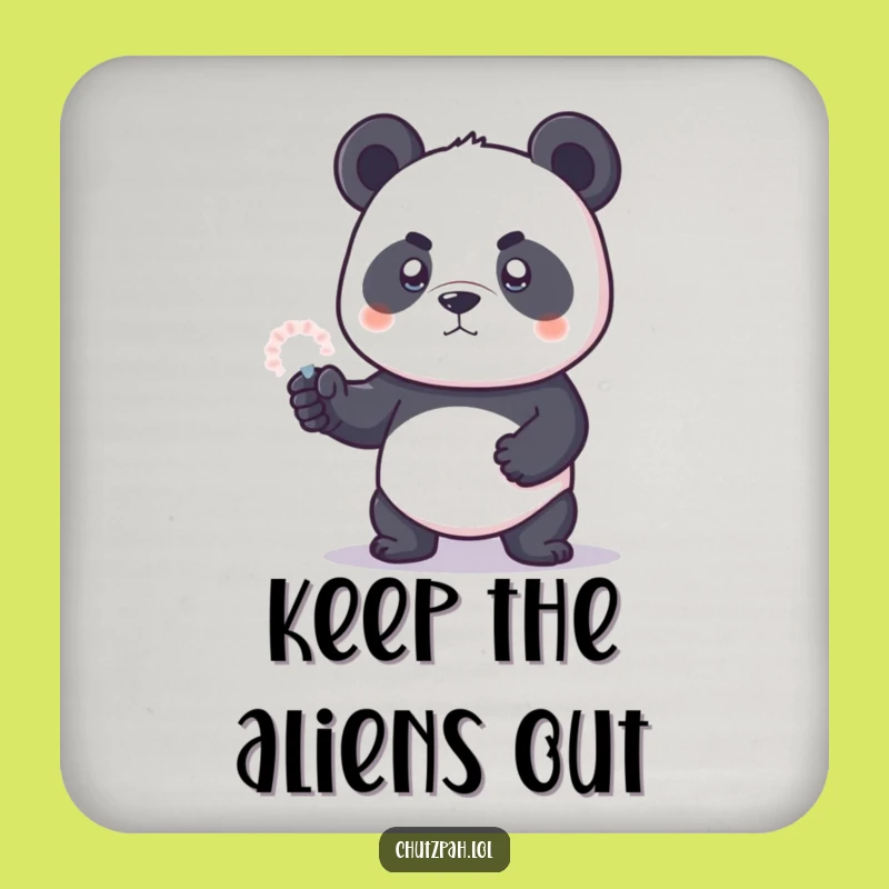 Funny Panda Force Field Coaster - Cute Drink Protector, Perfect Humorous Gift