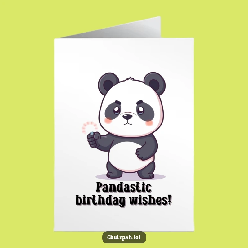 Free Printable Panda Force Field Birthday Card - Funny Downloadable Gift DIY