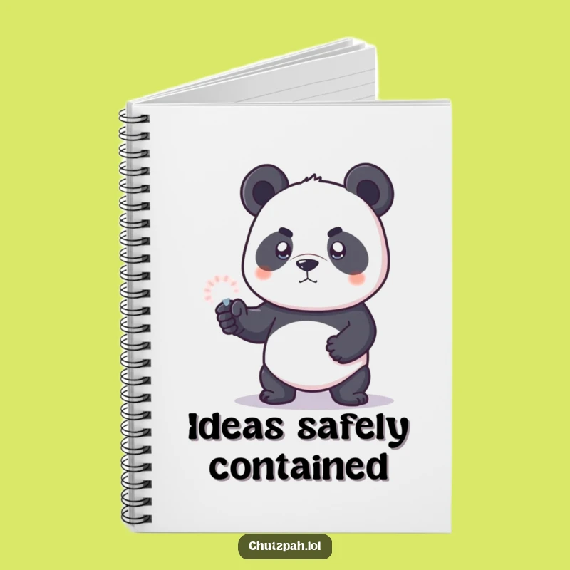 Funny Panda Force Field Notebook - Cute Journal, Perfect Humorous Gift