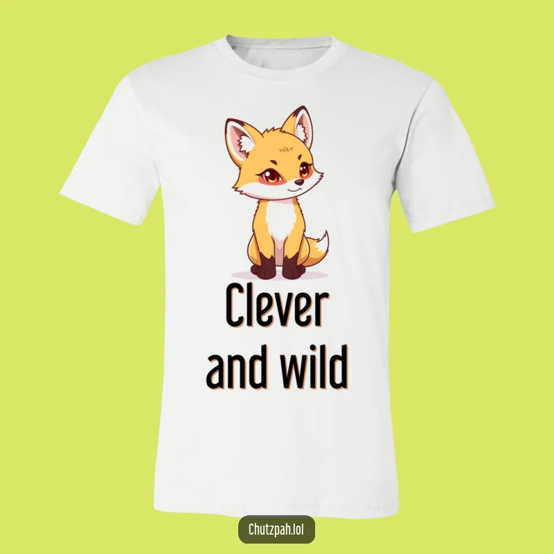 Funny Fox Cub Determination T-Shirt - Playful Graphic Tee, Perfect Humorous Gift