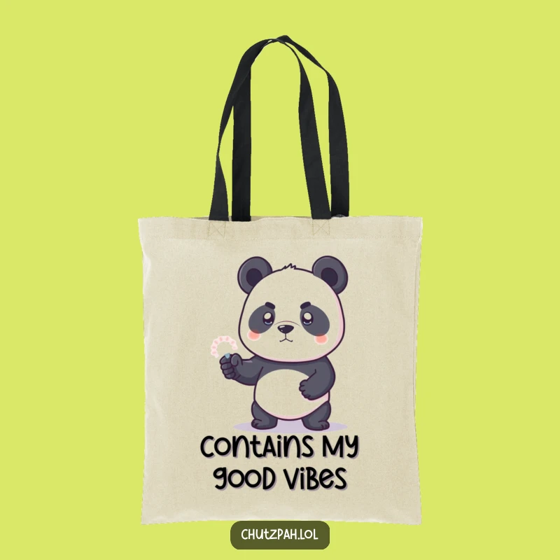Funny Panda Force Field Tote Bag - Cute Durable Canvas Bag, Perfect Humorous Gift